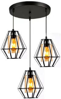 YS N6-3 BK RD/base 3*E27