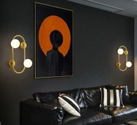 JH-57 BRZ+WH G9*2 D28*H45cm